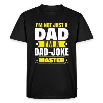 Dad-Joke Master Dad Papa Grandfather Dad Jokes - Men's Premium Organic T-Shirt - black - Front - Nico (187cm)