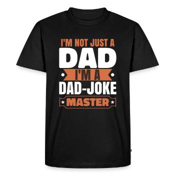 Papa Maître Blague - T-shirt Premium bio Homme - noir - Devant - Nico (187cm)