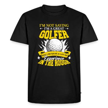 Je suis un grand golfeur - T-shirt Premium bio Homme - noir - Devant - Nico (187cm)