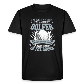 I'm A Great Golfer - Men's Premium Organic T-Shirt - black - Front - Nico (187cm)