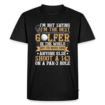 Golf amusant - T-shirt Premium bio Homme - noir - Devant - Nico (187cm)