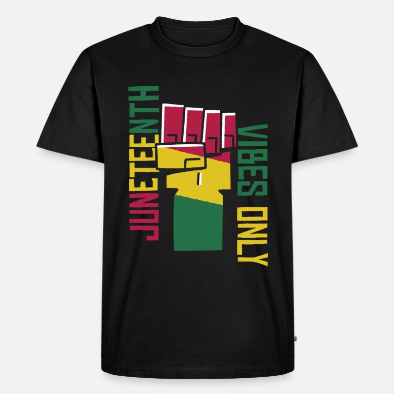 Nur Juneteenth-Vibes - Männer Premium Bio T-Shirt - Schwarz