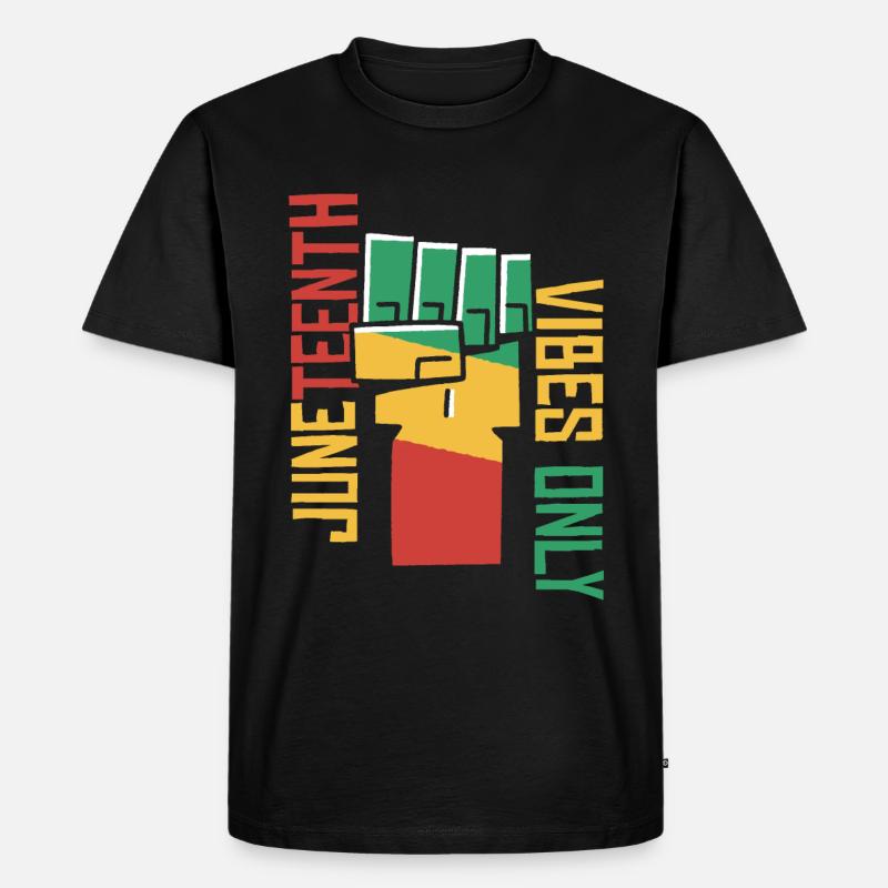 Nur Juneteenth-Vibes - Männer Premium Bio T-Shirt - Schwarz