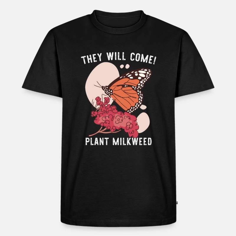 Planter l’asclépiade monarque papillon - T-shirt Premium bio Homme - noir