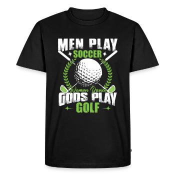 Funny Golfing Golfer Love Golf Player - Men's Premium Organic T-Shirt - black - Front - Nico (187cm)