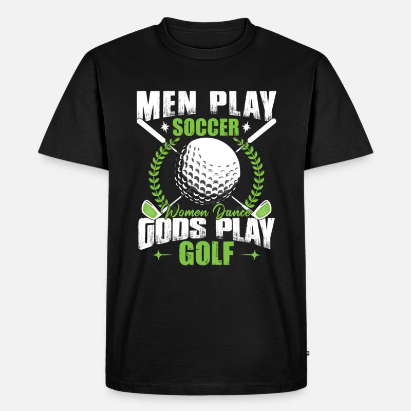 Lustiger Golfer liebt Golfspieler - Männer Premium Bio T-Shirt - Schwarz