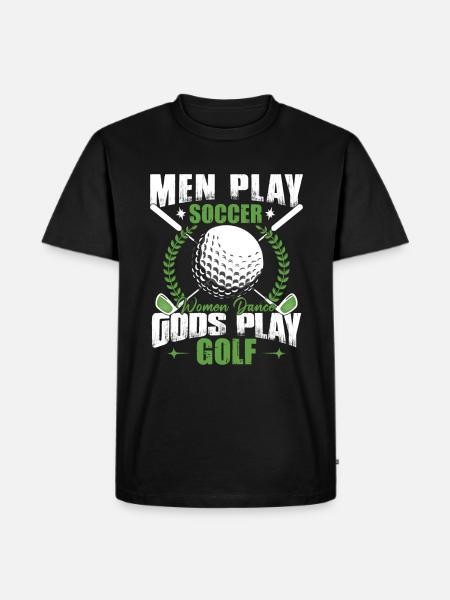 Les dieux jouent au golf - T-shirt Premium bio Homme - noir