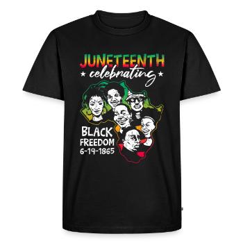 Célébration de Juneteenth - T-shirt Premium bio Homme - noir - Devant - Nico (187cm)