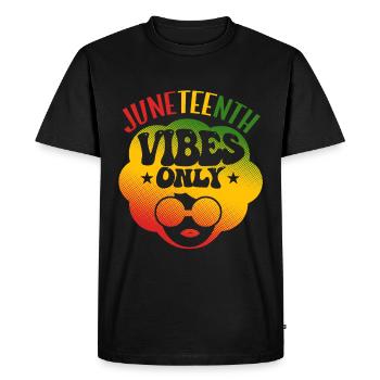 Juneteenth Vibes uniquement - T-shirt Premium bio Homme - noir - Devant - Nico (187cm)