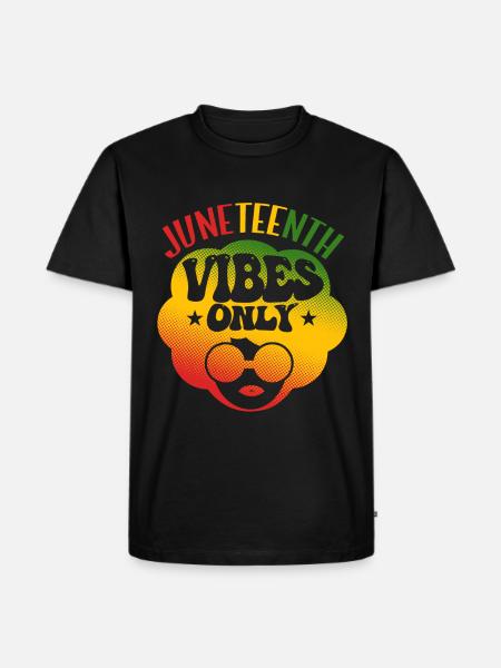 Juneteenth Vibes Only - Men's Premium Organic T-Shirt - black