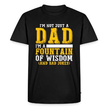 Je suis une blague de papa - T-shirt Premium bio Homme - noir - Devant - Nico (187cm)