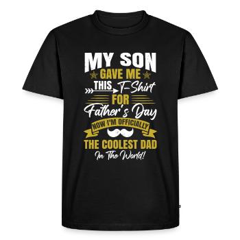Drôle de blague de papa de fête des pères - T-shirt Premium bio Homme - noir - Devant - Nico (187cm)