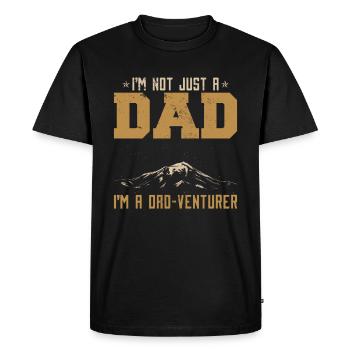 Camping Dad Joke - Men's Premium Organic T-Shirt - black - Front - Nico (187cm)