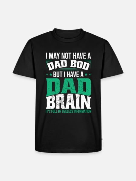 Dad Brain Funny - Men's Premium Organic T-Shirt - black
