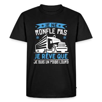 Camion Hommes Chauffeur De Camion - T-shirt Premium bio Homme - noir - Devant - Nico (187cm)