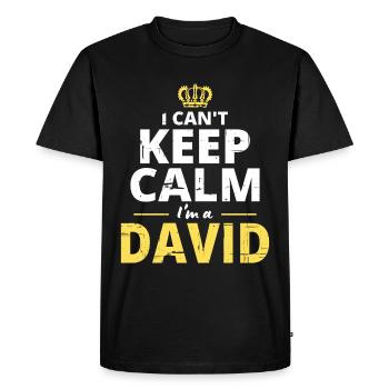 Je suis un David - T-shirt Premium bio Homme - noir - Devant - Nico (187cm)