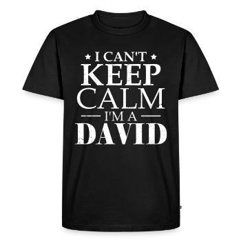 Funny Dave David Sarcasm Humor - Men's Premium Organic T-Shirt - black - Front - Nico (187cm)