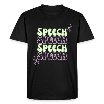 Speech Therapy Speech Language Pathology SLP - Men's Premium Organic T-Shirt - black - Front - Nico (187cm)