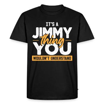 C’est une chose Jimmy - T-shirt Premium bio Homme - noir - Devant - Nico (187cm)