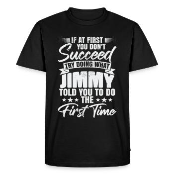 Nom de Jimmy Humor - T-shirt Premium bio Homme - noir - Devant - Nico (187cm)