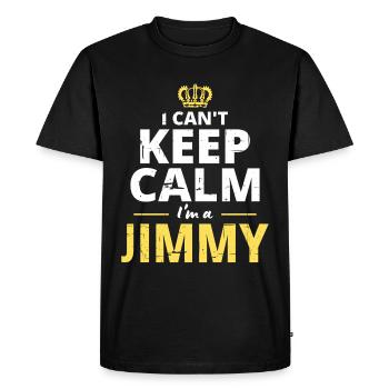 Je ne peux pas garder mon calme im A Jimmy - T-shirt Premium bio Homme - noir - Devant - Nico (187cm)
