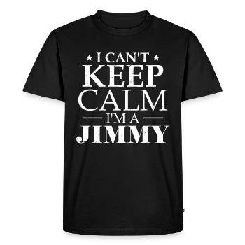 Je ne peux pas garder mon calme im A Jimmy - T-shirt Premium bio Homme - noir - Devant - Nico (187cm)