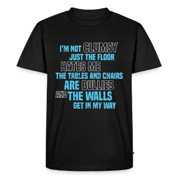 Men Clumsy People - Men's Premium Organic T-Shirt - black - Front - Nico (187cm)