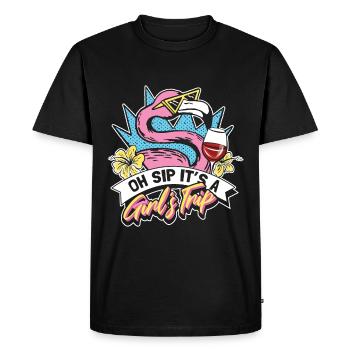 Oh sirotez que c’est un voyage entre filles - T-shirt Premium bio Homme - noir - Devant - Nico (187cm)