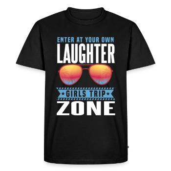 Funny Girls Trip - Men's Premium Organic T-Shirt - black - Front - Nico (187cm)