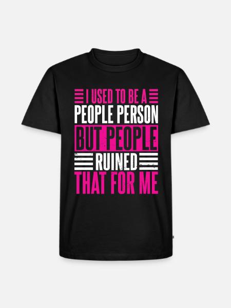 Jag brukade vara en person person kvinnor - Ekologisk premium-T-shirt herr - svart