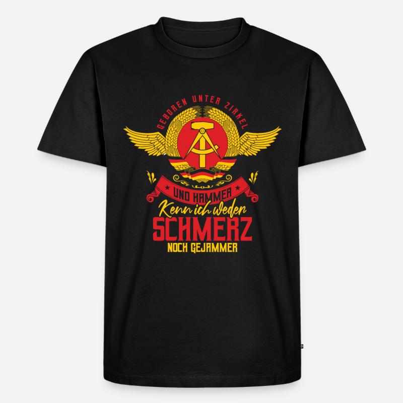 DDR Sprüche & Geschenke - Männer Premium Bio T-Shirt - Schwarz