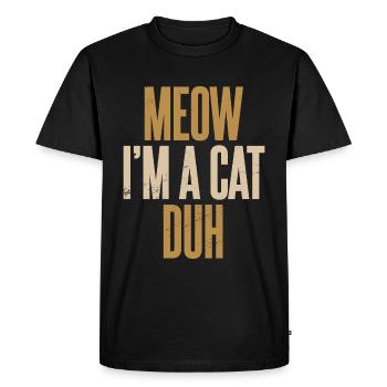 Rétro Cat Lover Meow I’m A Cat Duh - T-shirt Premium bio Homme - noir - Devant - Nico (187cm)