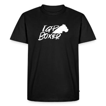 IGP Boxer Blanc - T-shirt Premium bio Homme - noir - Devant - Nico (187cm)