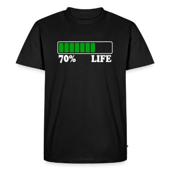 70th Birthday 70% Life 70 Years of Life Loading Beam - Men's Premium Organic T-Shirt - black - Front - Nico (187cm)