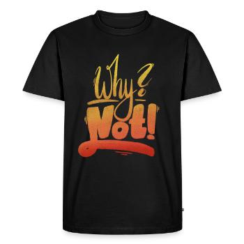 Pourquoi pas le point d’exclamation - T-shirt Premium bio Homme - noir - Devant - Nico (187cm)