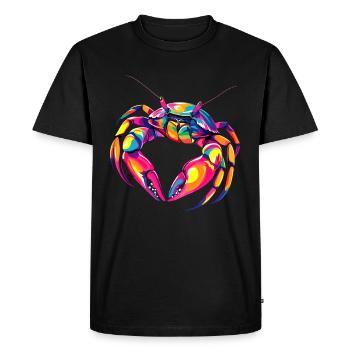 Crabe Crabe Crustacés Crabe Crabe de rivage Écrevisses - T-shirt Premium bio Homme - noir - Devant - Nico (187cm)