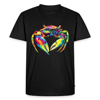 Crabe Crabe Crustacés Crabe Crabe de rivage Écrevisses - T-shirt Premium bio Homme - noir - Devant - Nico (187cm)