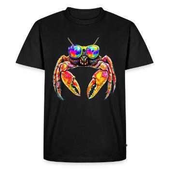 Crabe Crabe Crustacés Crabe Crabe de rivage Écrevisses - T-shirt Premium bio Homme - noir - Devant - Nico (187cm)