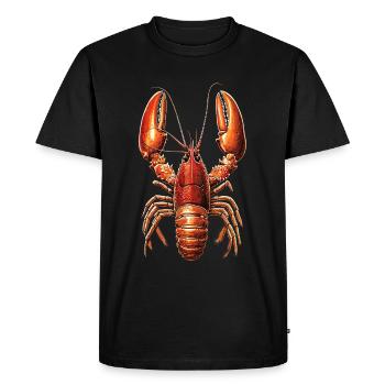 Homard Crustacés Grandes écrevisses Homard Homard doux - T-shirt Premium bio Homme - noir - Devant - Nico (187cm)