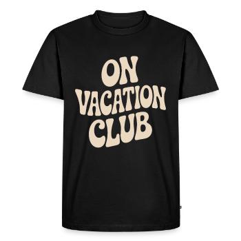 Vacation Club Summer Festival Vacation Beach Vacation - Men's Premium Organic T-Shirt - black - Front - Nico (187cm)