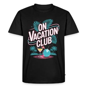 Vacation Club Summer Festival Vacation Beach Vacation - Men's Premium Organic T-Shirt - black - Front - Nico (187cm)