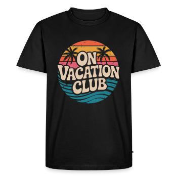 Vacation Club Summer Festival Vacation Beach Vacation - Men's Premium Organic T-Shirt - black - Front - Nico (187cm)