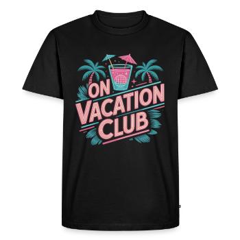 Vacation Club Summer Festival Vacation Beach Vacation - Men's Premium Organic T-Shirt - black - Front - Nico (187cm)
