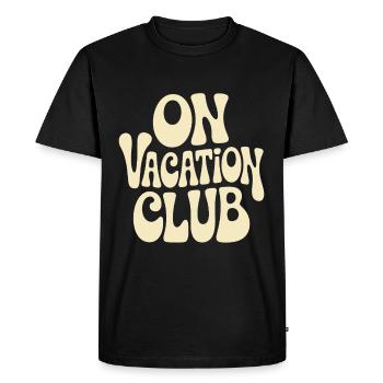 Vacation Club Summer Festival Vacation Beach Vacation - Men's Premium Organic T-Shirt - black - Front - Nico (187cm)