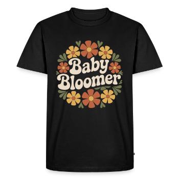 Jardin Bébé Bloomer Jardinier Disant Tournesols - T-shirt Premium bio Homme - noir - Devant - Nico (187cm)