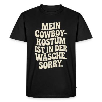 Le costume de cow-boy est dans la blanchisserie Carnaval Carnaval - T-shirt Premium bio Homme - noir - Devant - Nico (187cm)
