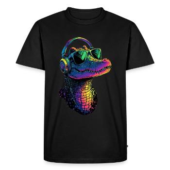 Crocodile Alligator Reptile Crocodile Love Crocodiles - T-shirt Premium bio Homme - noir - Devant - Nico (187cm)
