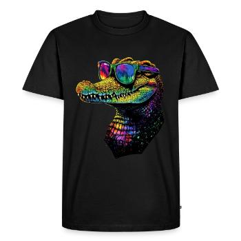 Crocodile Alligator Reptile Crocodile Love Crocodiles - T-shirt Premium bio Homme - noir - Devant - Nico (187cm)
