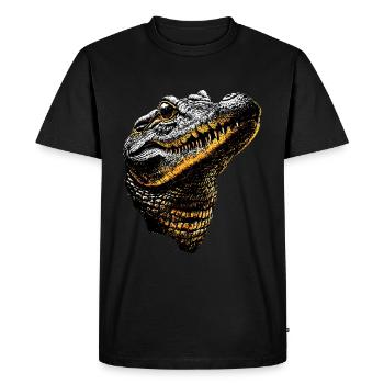 Crocodile Alligator Reptile Crocodile Love Crocodiles - T-shirt Premium bio Homme - noir - Devant - Nico (187cm)