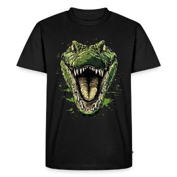 Crocodile Alligator Reptile Crocodile Love Crocodiles - T-shirt Premium bio Homme - noir - Devant - Nico (187cm)